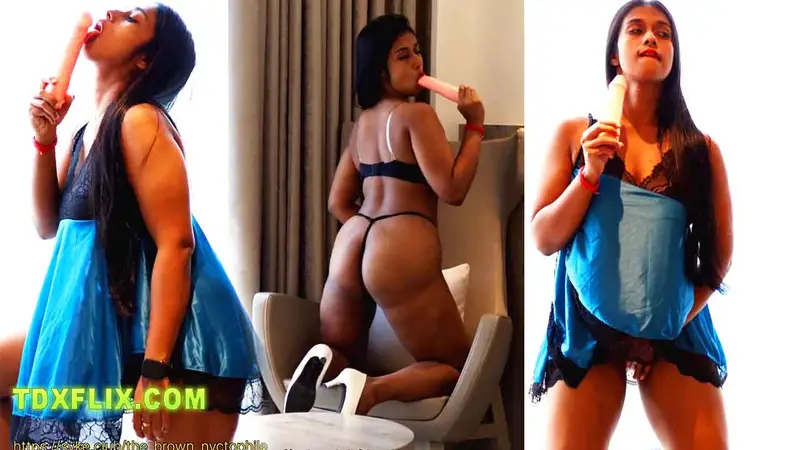 Ipsita Hazra aka Brown Nyctophile Nude Dildo Play Wearing BDSM